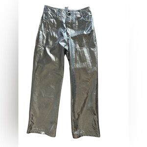 Silver Metallic Highwaist Pants